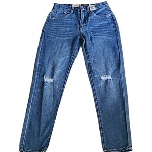 LEVIS SILVER TAB GIRLS BLUE MINI MOM JEANS SIZE 12 REGULAR